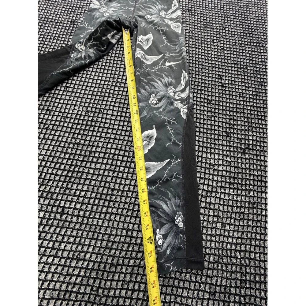 Nike Pro Leggings Womens Small Black Floral Dri-FIT Athletic Tights
